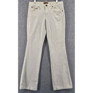 Vtg Y2K No Boundaries Juniors Sz 11 Corduroy Pants Ivory Bootcut Flare Low Rise